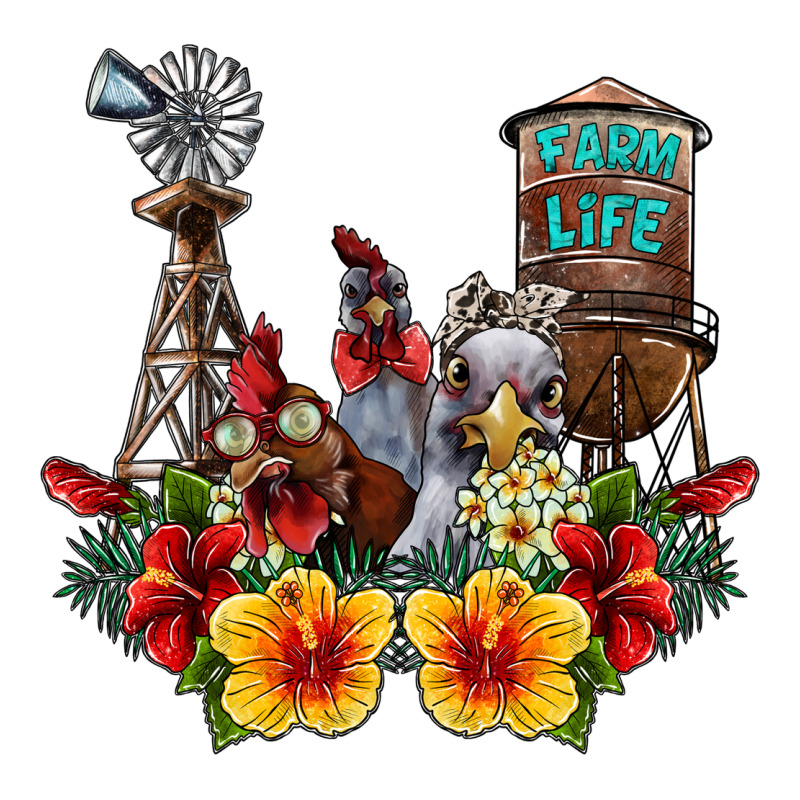 Farm Life Chicken Zipper Hoodie by SublimationCraftShop | Teevron