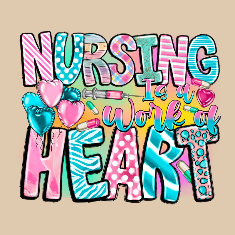 Nursing Is A Work Of Heart Heavyweight Sweatshirt by CowhideDigitalArt | Teevron