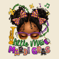Little Miss Mardi Gras Afro Messy Bun Kid Ladies Tee | Teevron
