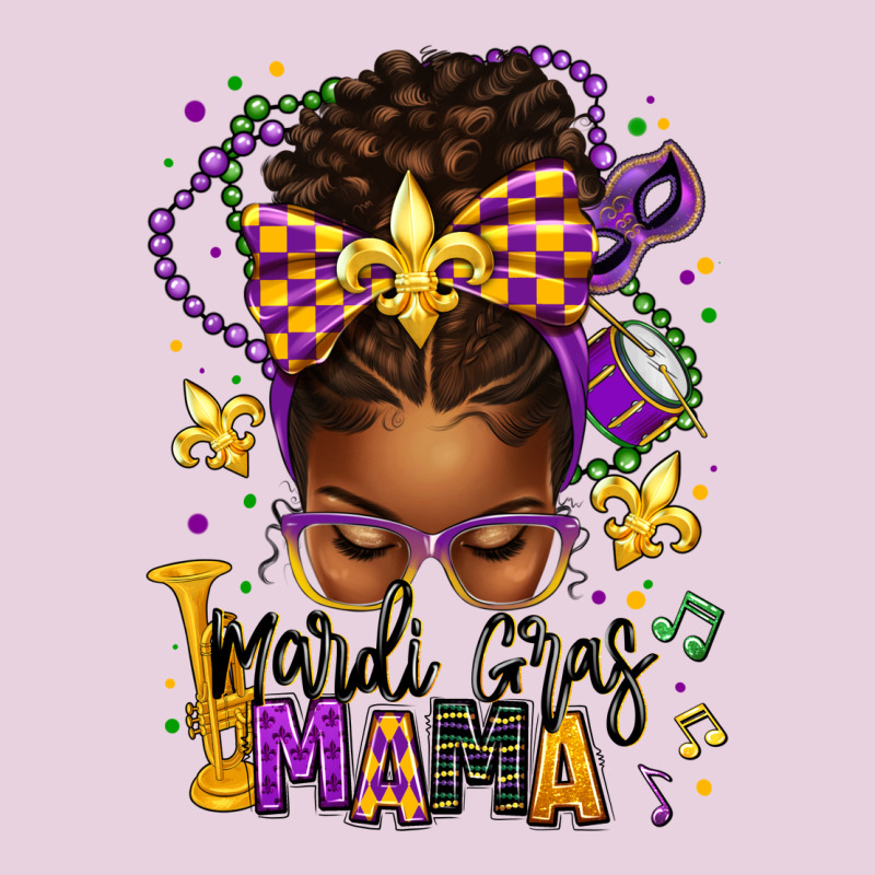 Mardi Gras Mama Afro Messy Bun Ladies Tee by texasbilliewilder | Teevron