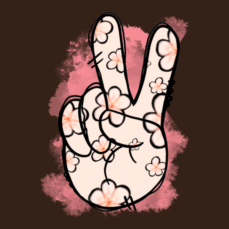 Floral Peace Sign Heavy Core Tee by Jasminsmagicworld | Teevron