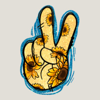 Yellow Glitter Sunflower Peace Sign Heavy Core Tee | Teevron