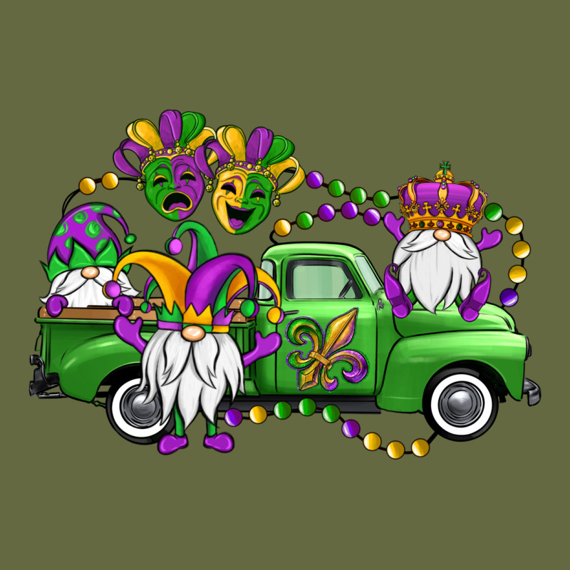 Mardi Gras Gnomes Truck Long Sleeve Tee by OliviaCreatesArt | Teevron