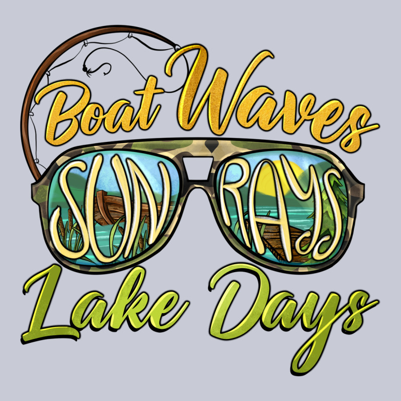 Boat Waves Sun Rays Lake Days Heavyweight Hoodie by BarkalooDesign | Teevron