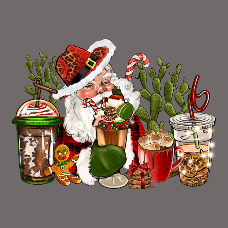 Western Santa Cowboy Coffe Cups Christmas Urban Heavy Tee by CowGirlArtShop | Teevron