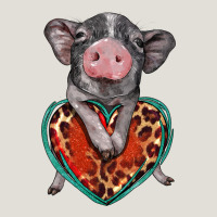 Baby Pig With Leopard Heart Heavy Core Tee | Teevron