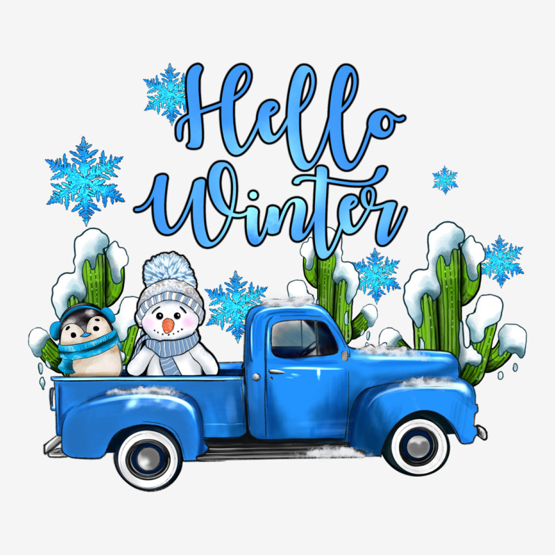 Hello Winter With Sniwman And  Truck Urban Hoodie by AdoDesignShop | Teevron