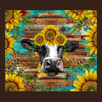 Holstein Cow With Sunflowers Heavy Core Tee | Teevron