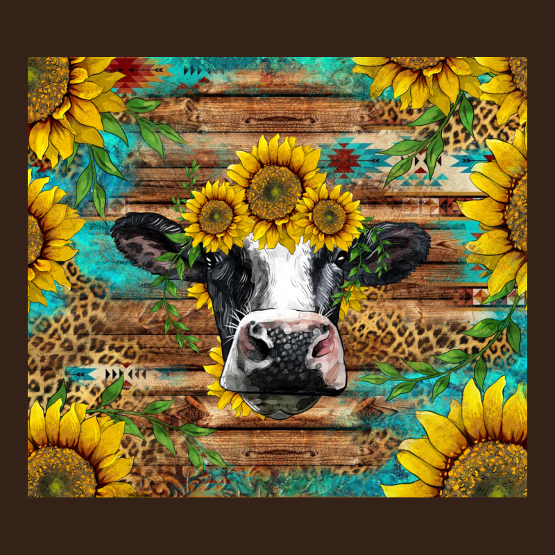 Holstein Cow With Sunflowers Heavy Core Tee by BarkalooDesign | Teevron