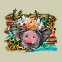 Baby Pig With Floral And Western Background Heavy Core Tee | Teevron