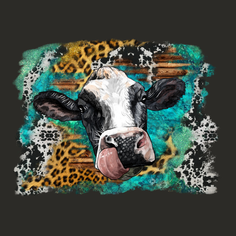 Holstein Cow Leopard And Western Background Heavy Core Tee by BarkalooDesign | Teevron