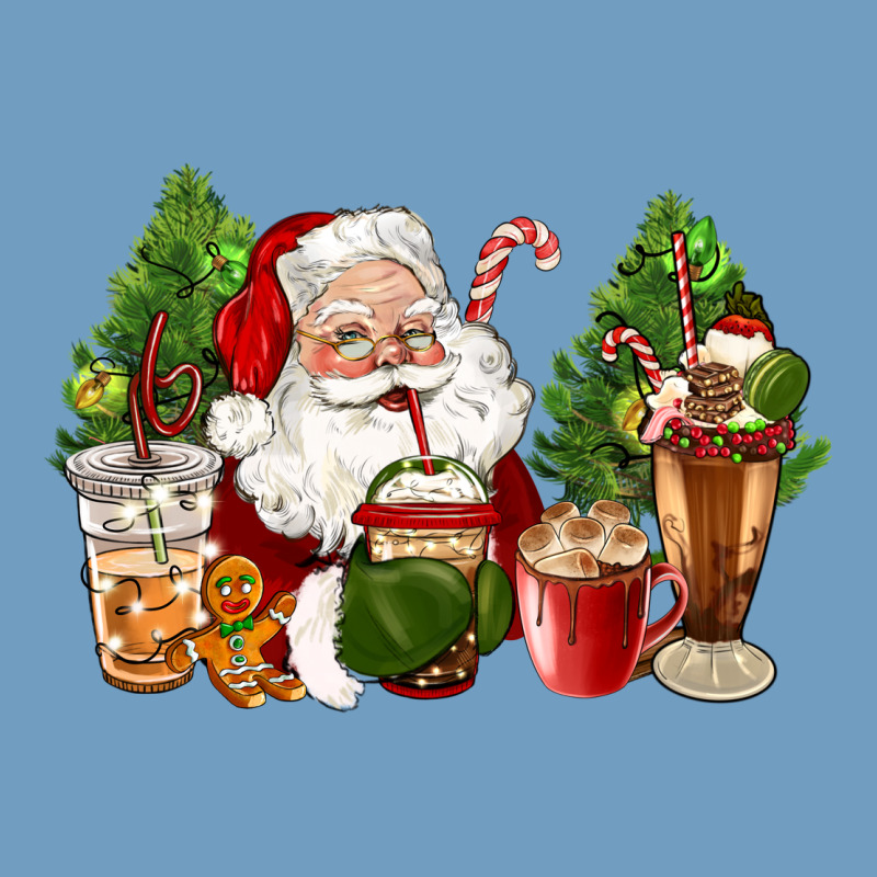 Santa Coffee Cups Christmas Urban Heavy Tee by CowGirlArtShop | Teevron