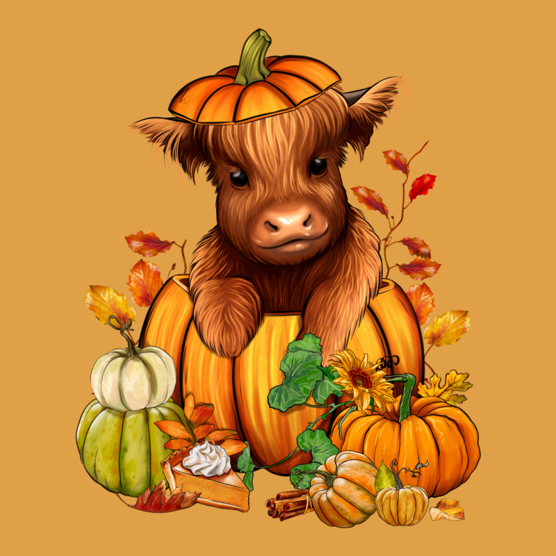 Fall Autumn Heifer Pumpkin Premium Hoodie by RanaPortraitStore | Teevron
