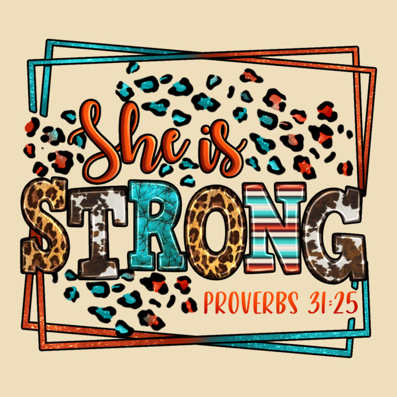 She Is Strong Proverbs 31:25 Premium Hoodie by LillyAllenDesigns | Teevron