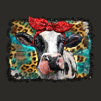 Holstein Cow With Glitter And Leopard Background Heavy Core Tee | Teevron
