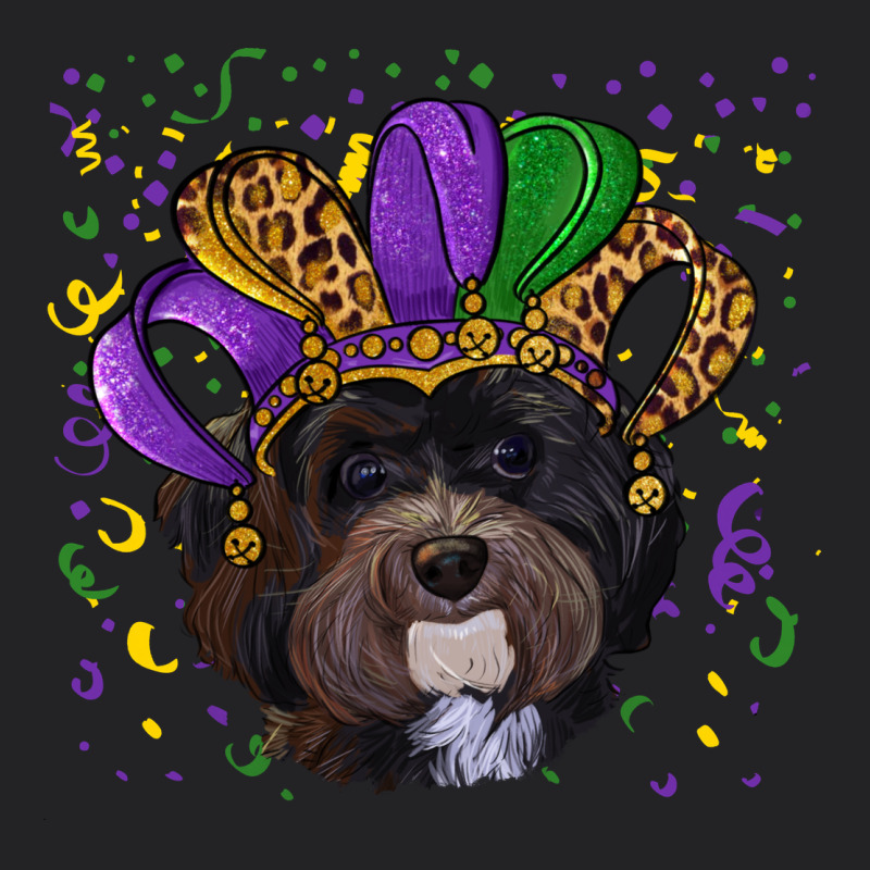 Mardi Gras Havanese Dog With Hat Vintage Tee by RanaPortraitStore | Teevron
