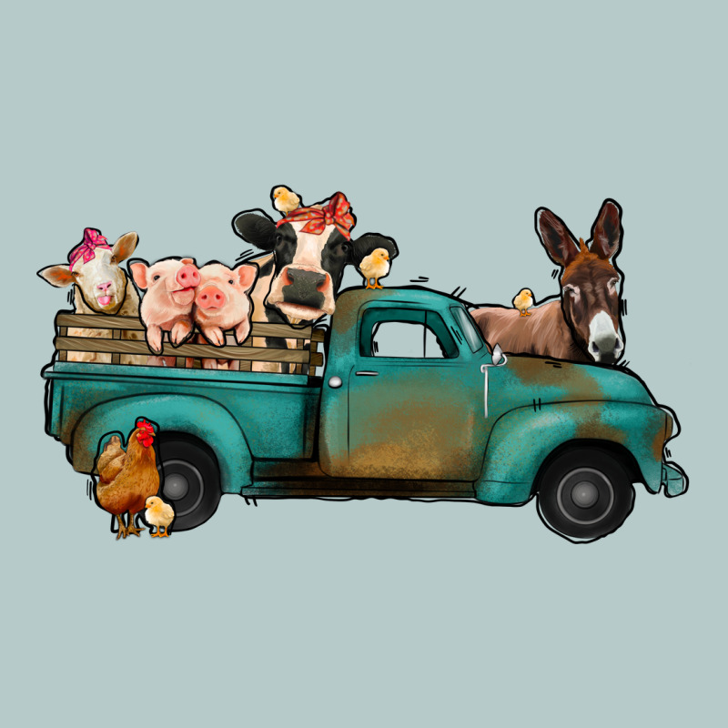 Farm Animals Truck Heavy Core Tee by Jasminsmagicworld | Teevron
