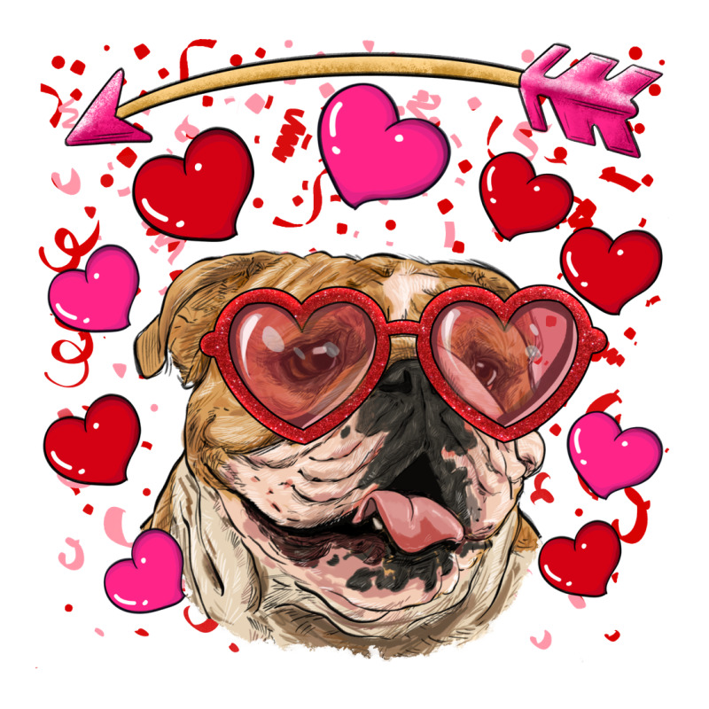 Valentine's Day  Brown English Bulldog Premium Tee by RanaPortraitStore | Teevron