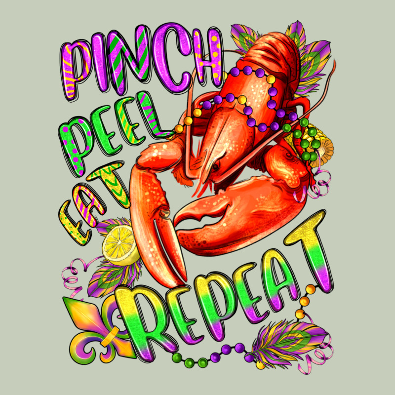 Pinch Peel Eat Repeat Mardi Gras Olivia Long Sleeve Tee by OliviaCreatesArt | Teevron