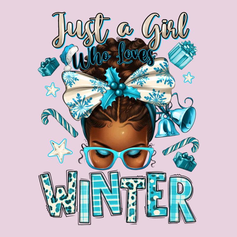 Just A Girl Who Loves Winter Afro Messy Bun Classic Tee by texasbilliewilder | Teevron
