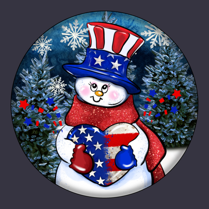 Patriotic Snowman Ornament 4th Of July Vintage Hoodie by HowdyJamesFarm | Teevron