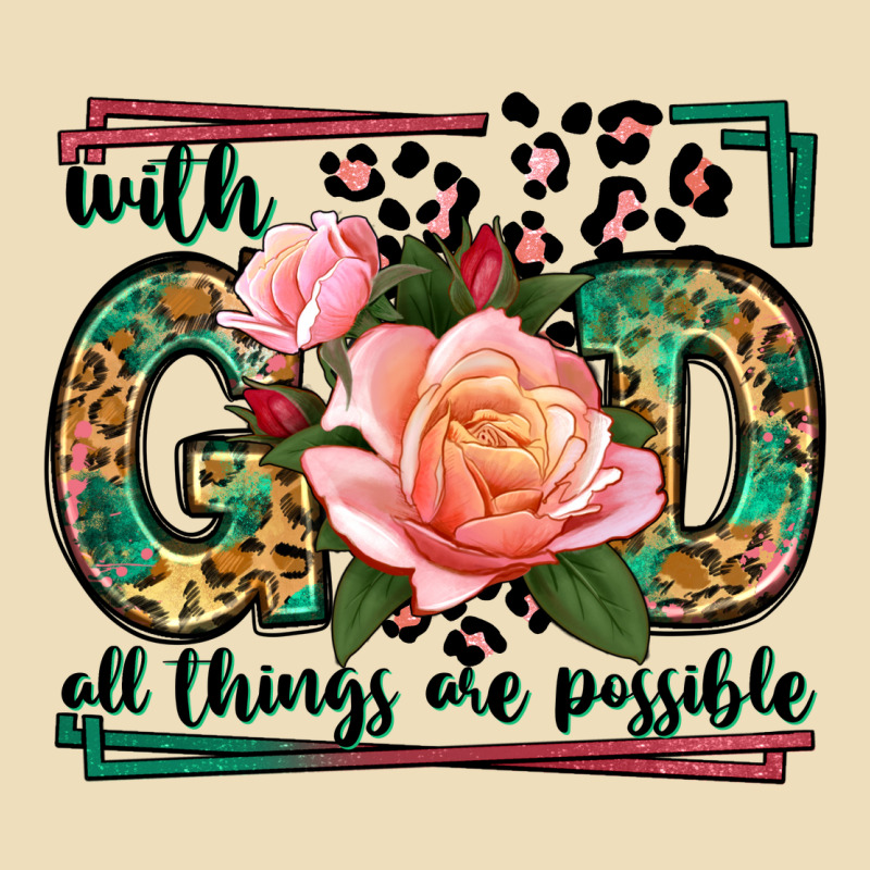 With God All Things Are Possible Leopard Frame Premium Hoodie by LillyAllenDesigns | Teevron