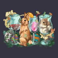 Easter Day Wine Glasses Bunny Vintage Hoodie | Teevron