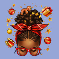 Christmas Afro Messy Bun Classic Tee | Teevron