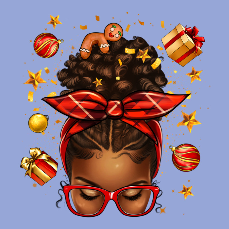 Christmas Afro Messy Bun Classic Tee by texasbilliewilder | Teevron