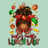 Santas Favorite Lunch Lady Afro Messy Bun Classic Tee | Teevron