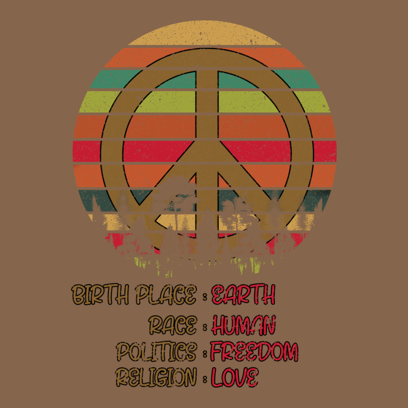 Birthplace Earth Race Human Peace Sign Hippie Premium Tee by Bettercallsaul | Teevron