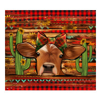 western christmas cow tumbler | Teevron