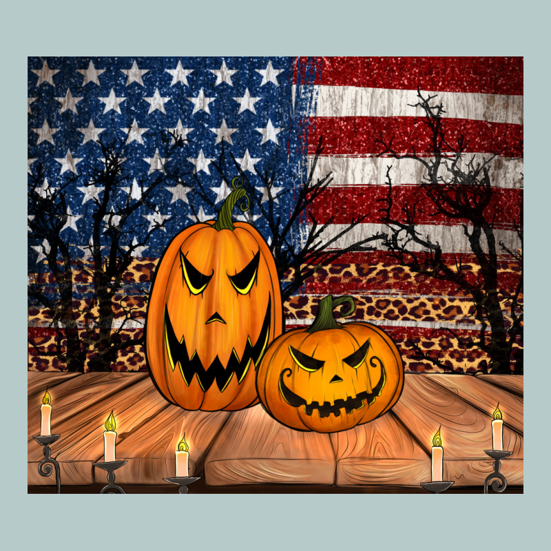Halloween American Flag Tumbler Heavy Core Tee by Jasminsmagicworld | Teevron