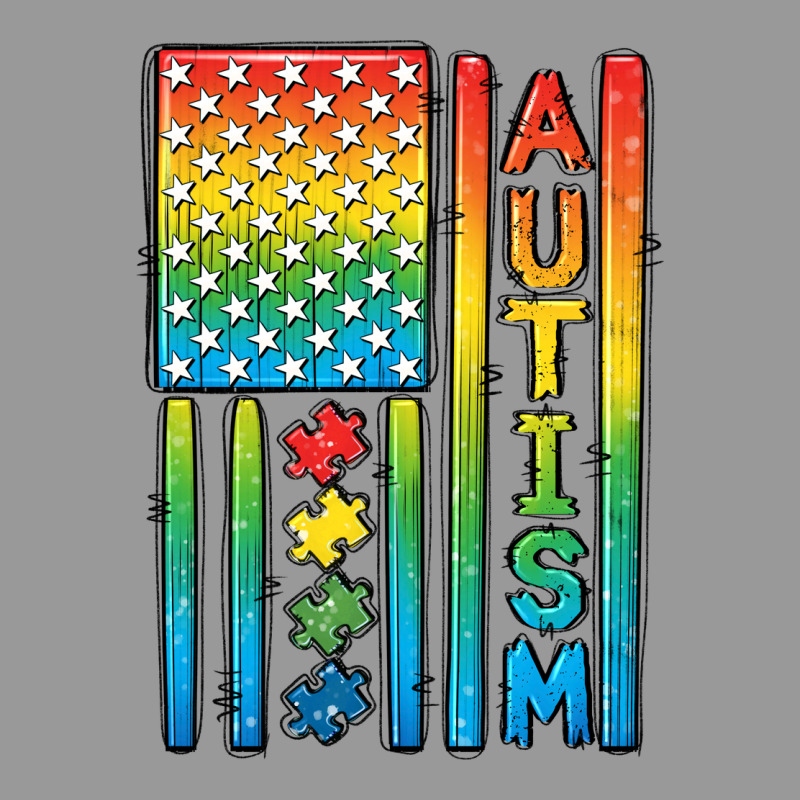 Autism American Flag Vintage Hoodie by CowGirlArtShop | Teevron