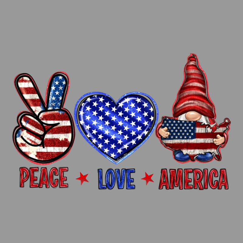 Peace Love America With Gnome 4th Of July Vintage Hoodie by HowdyJamesFarm | Teevron