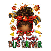 santas favorite school bus driver afro messy bun | Teevron