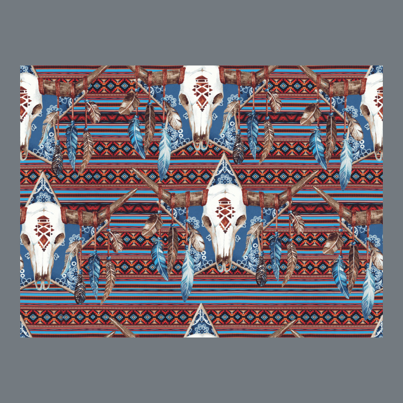 Bull Skull Pattern Heavyweight Sweatshirt by CowhideDigitalArt | Teevron