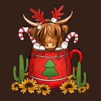 Hot Coco Christmas Highland Cow Heavy Core Tee | Teevron