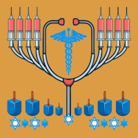 Jewish Hanukkah Chanukah Doctor Medical Menorah  Gifts Urban Heavy Tee | Teevron