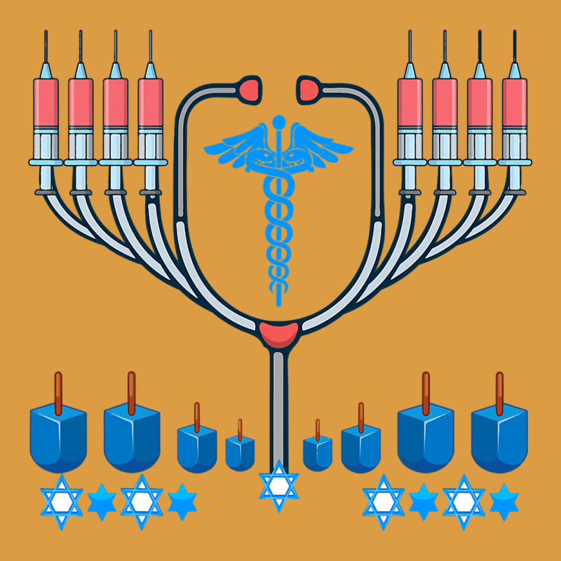 Jewish Hanukkah Chanukah Doctor Medical Menorah  Gifts Urban Heavy Tee by trangStudio | Teevron