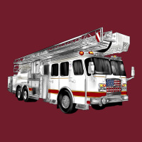 White Fire Truck Zipper Hoodie | Teevron