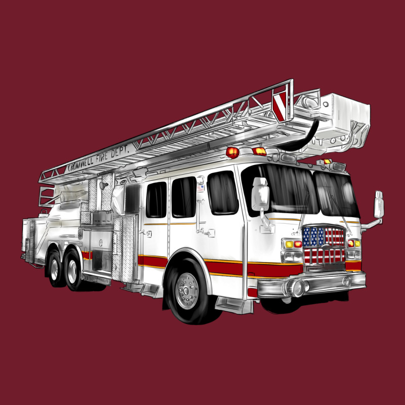 White Fire Truck Zipper Hoodie by Artiststas | Teevron