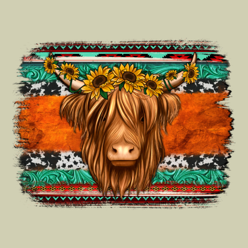 Highland Cow Western Background Heavy Core Tee by Jasminsmagicworld | Teevron