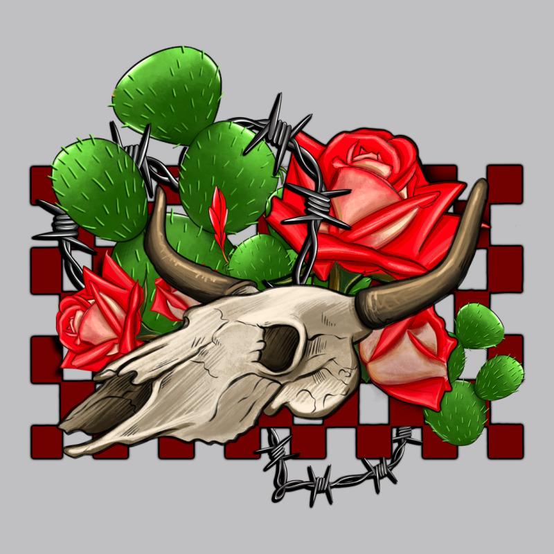 Bullskull Rose And Cactus Olivia Long Sleeve Tee by OliviaCreatesArt | Teevron