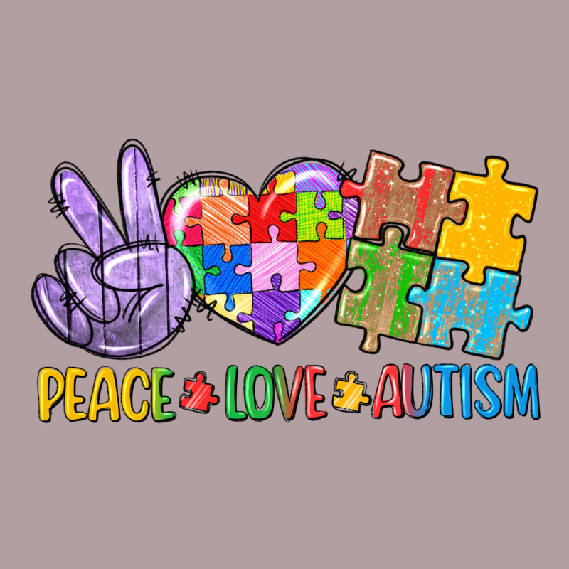 Peace Love Autism Vintage Hoodie by CowGirlArtShop | Teevron