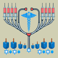 Jewish Hanukkah Chanukah Doctor Medical Menorah  Gifts Heavy Core Tee | Teevron