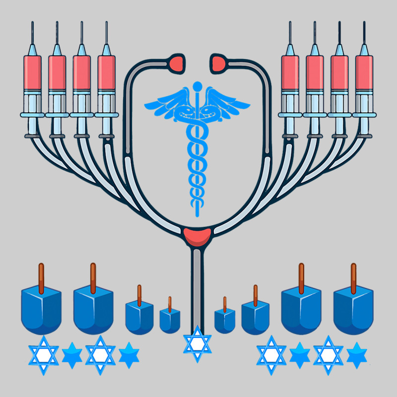 Jewish Hanukkah Chanukah Doctor Medical Menorah  Gifts Premium Tee by trangStudio | Teevron