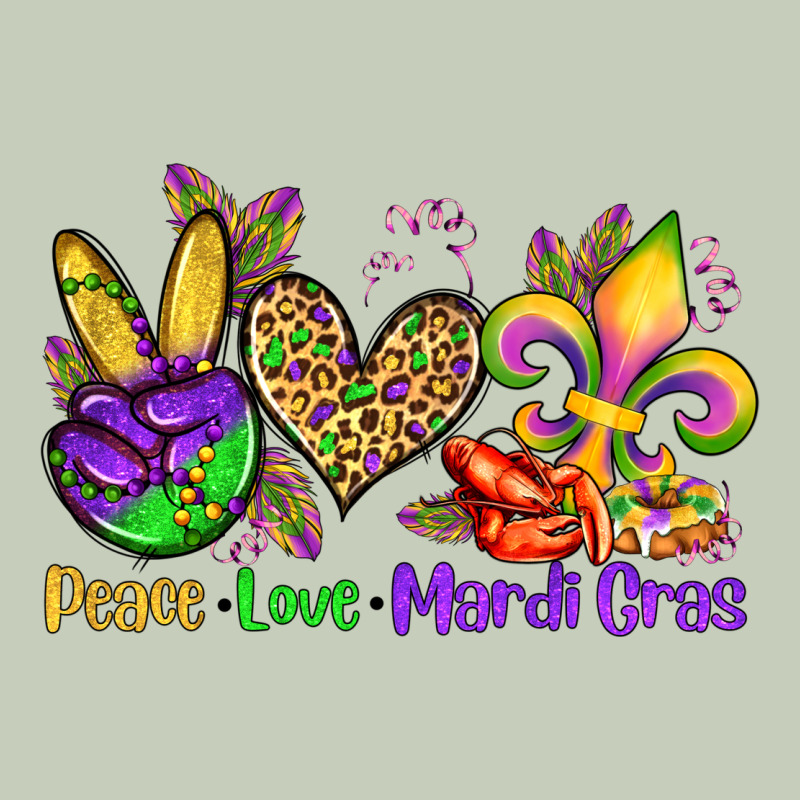 Peace Love Mardi Gras Olivia Long Sleeve Tee by OliviaCreatesArt | Teevron