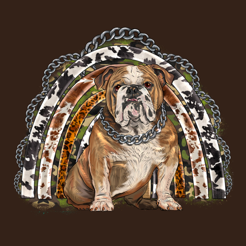 English Bulldog Rainbow Heavy Core Tee by BarkalooDesign | Teevron