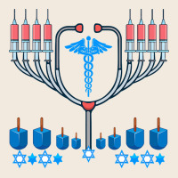 Jewish Hanukkah Chanukah Doctor Medical Menorah  Gifts Zipper Hoodie | Teevron